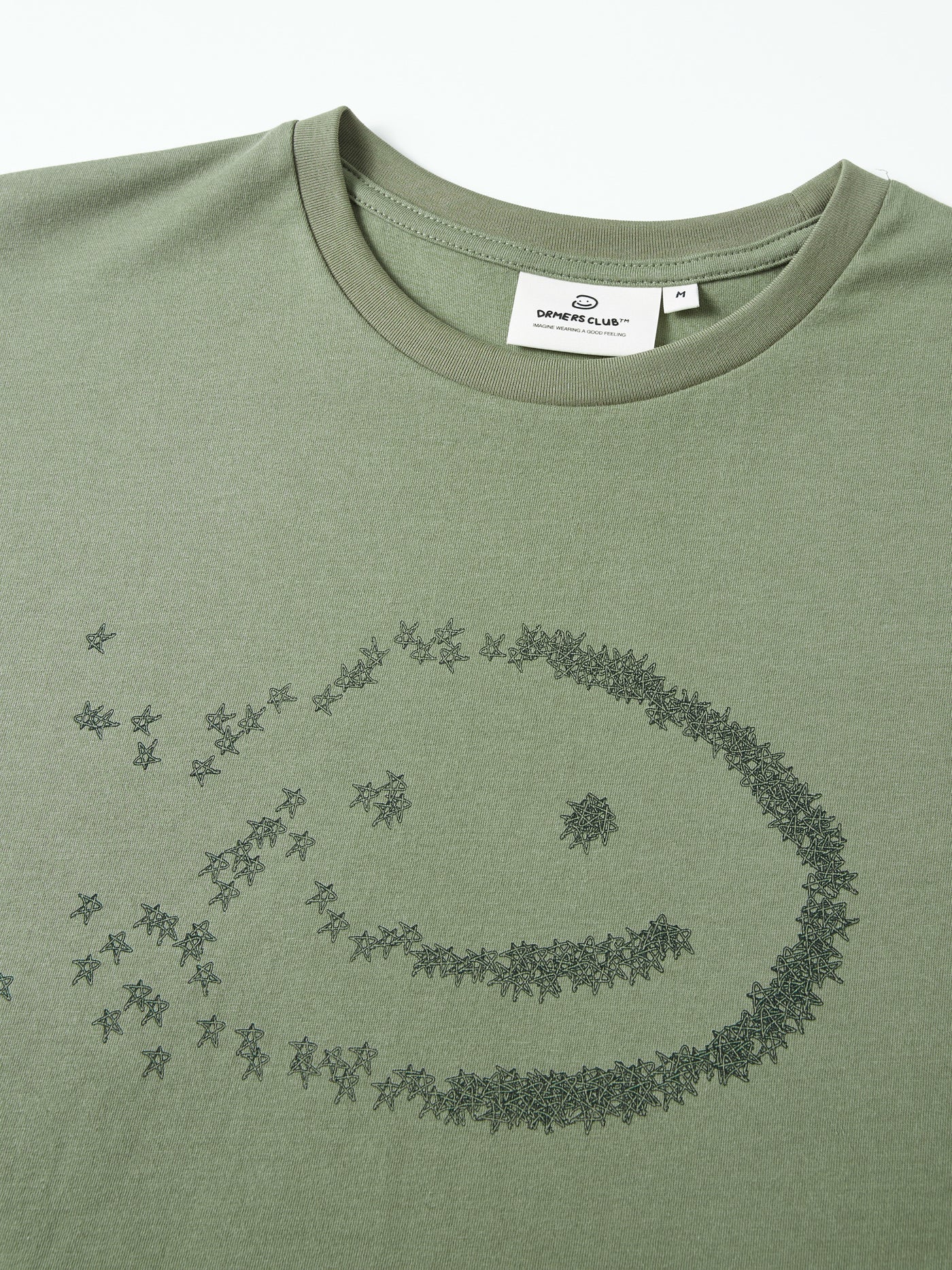 FADED STARS SMILEY TEE - GREEN