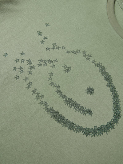 FADED STARS SMILEY TEE - GREEN