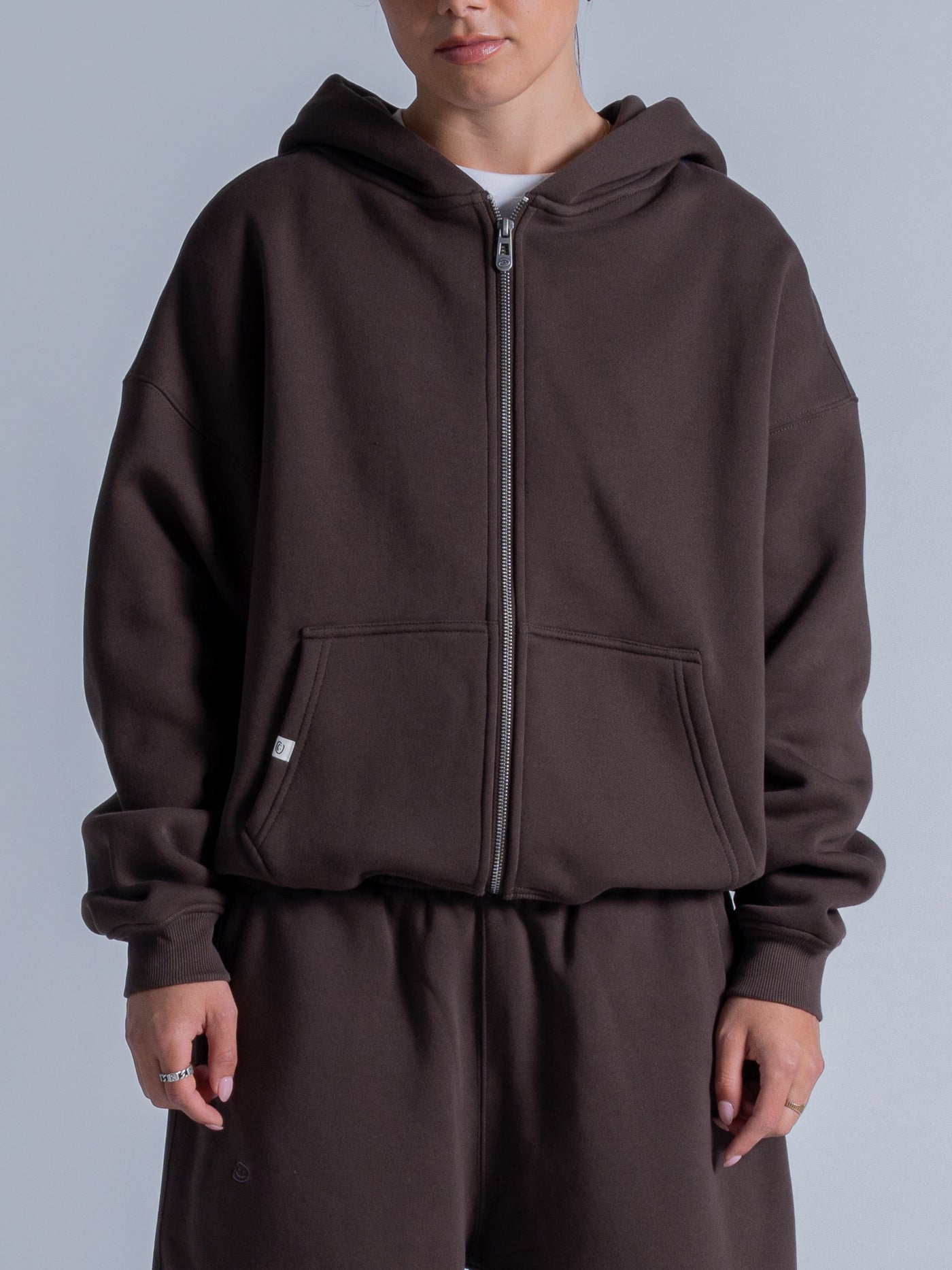 SIGNATURE BASIC ZIP UP - COFFEE BROWN – DRMERS CLUB