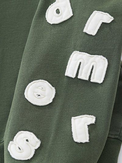 FLOATING LETTERS ZIP UP - FADED PINE