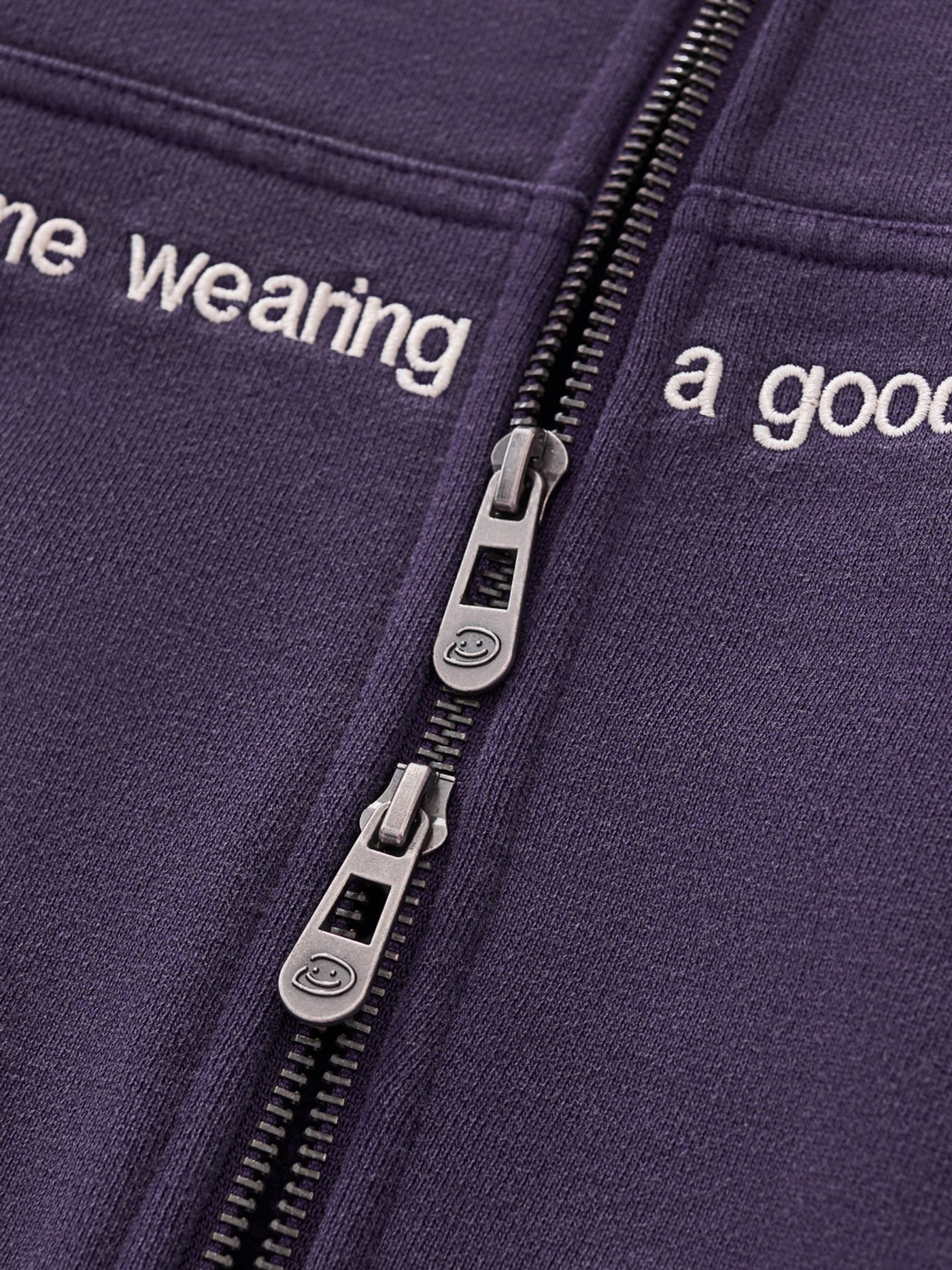 FLOATING LETTERS ZIP UP - MIDNIGHT LAVENDER