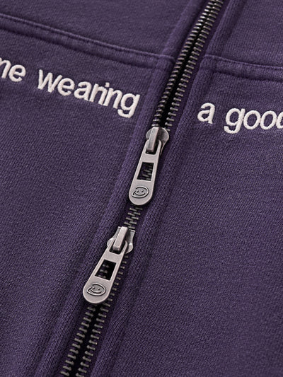 FLOATING LETTERS ZIP UP - MIDNIGHT LAVENDER