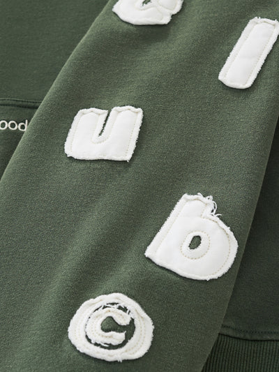 FLOATING LETTERS ZIP UP - FADED PINE