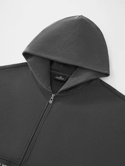 FLOATING LETTERS ZIP UP - VINTAGE BLACK
