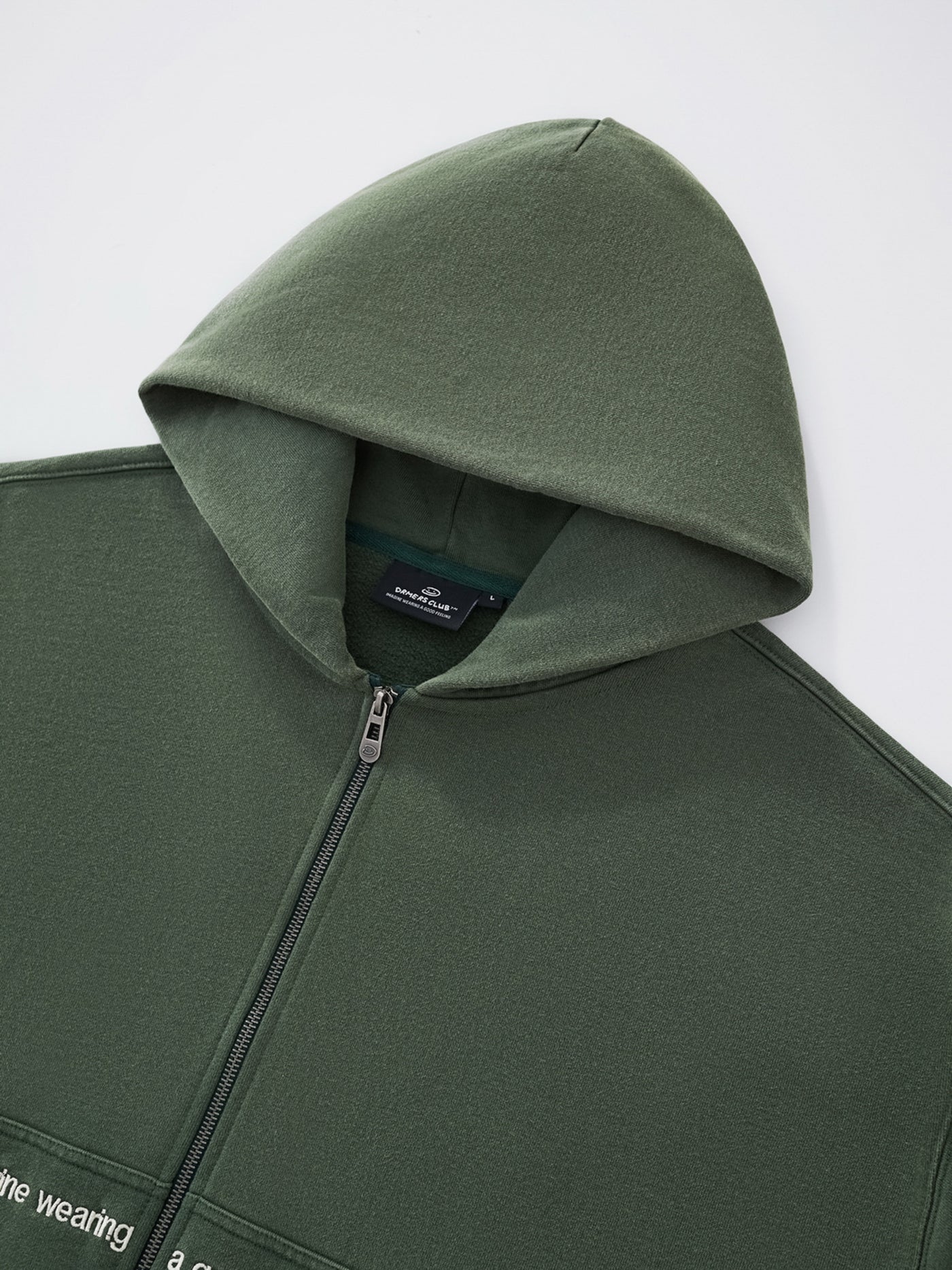 FLOATING LETTERS ZIP UP - FADED PINE