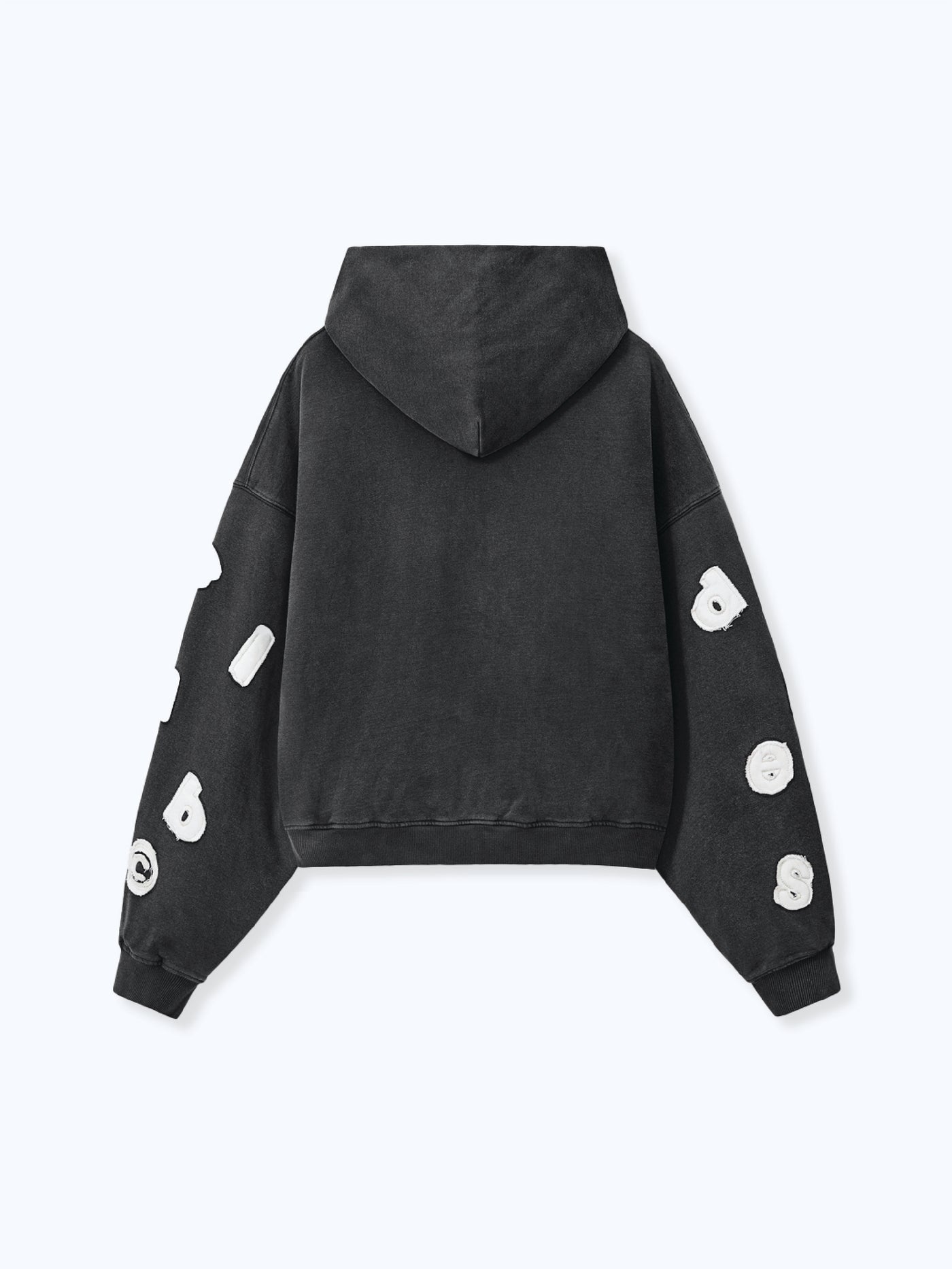FLOATING LETTERS ZIP UP - VINTAGE BLACK