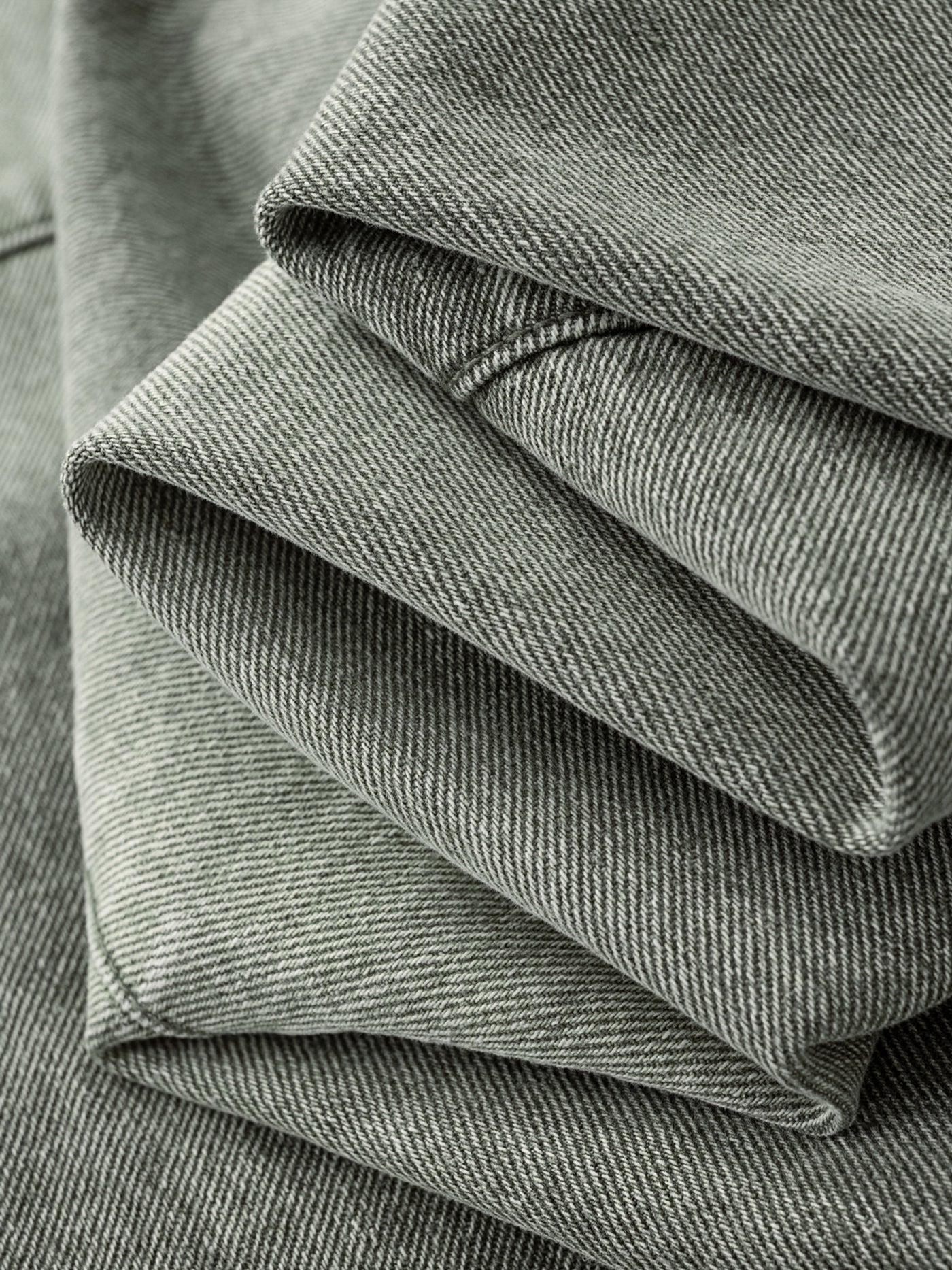 PANEL DENIM JEANS - WASHED GREEN