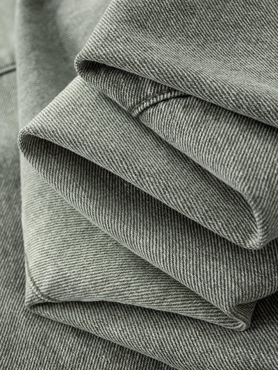 PANEL DENIM JEANS - WASHED GREEN