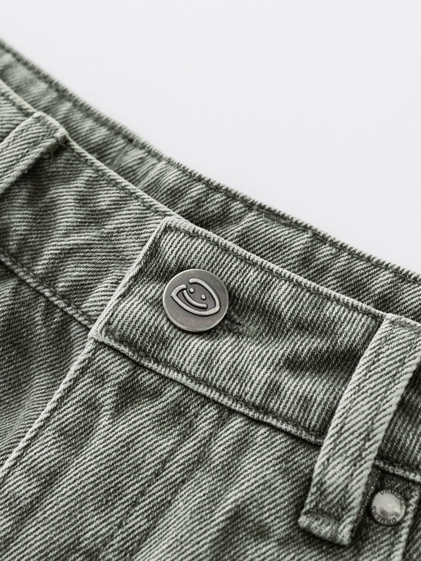PANEL DENIM JEANS - WASHED GREEN