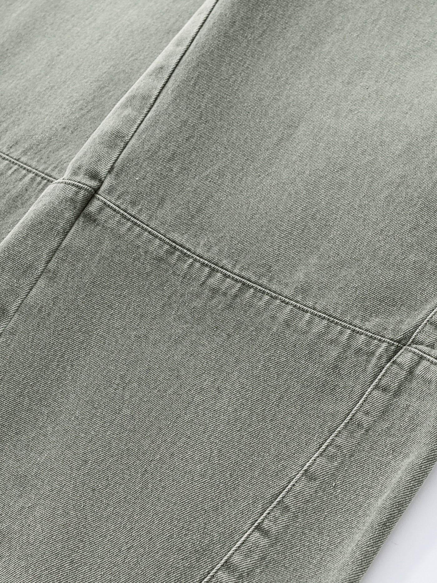 PANEL DENIM JEANS - WASHED GREEN