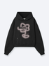 GRAFFITI FLOWER HOODIE - BLACK