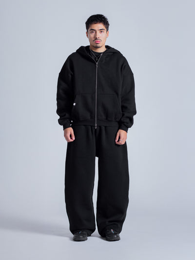 SIGNATURE BAGGY SWEATPANTS - BLACK