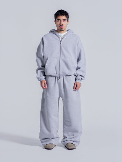 SIGNATURE BASIC DOUBLE ZIP - HEATHER GREY