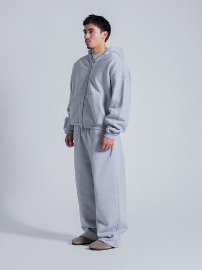 SIGNATURE BASIC DOUBLE ZIP - HEATHER GREY