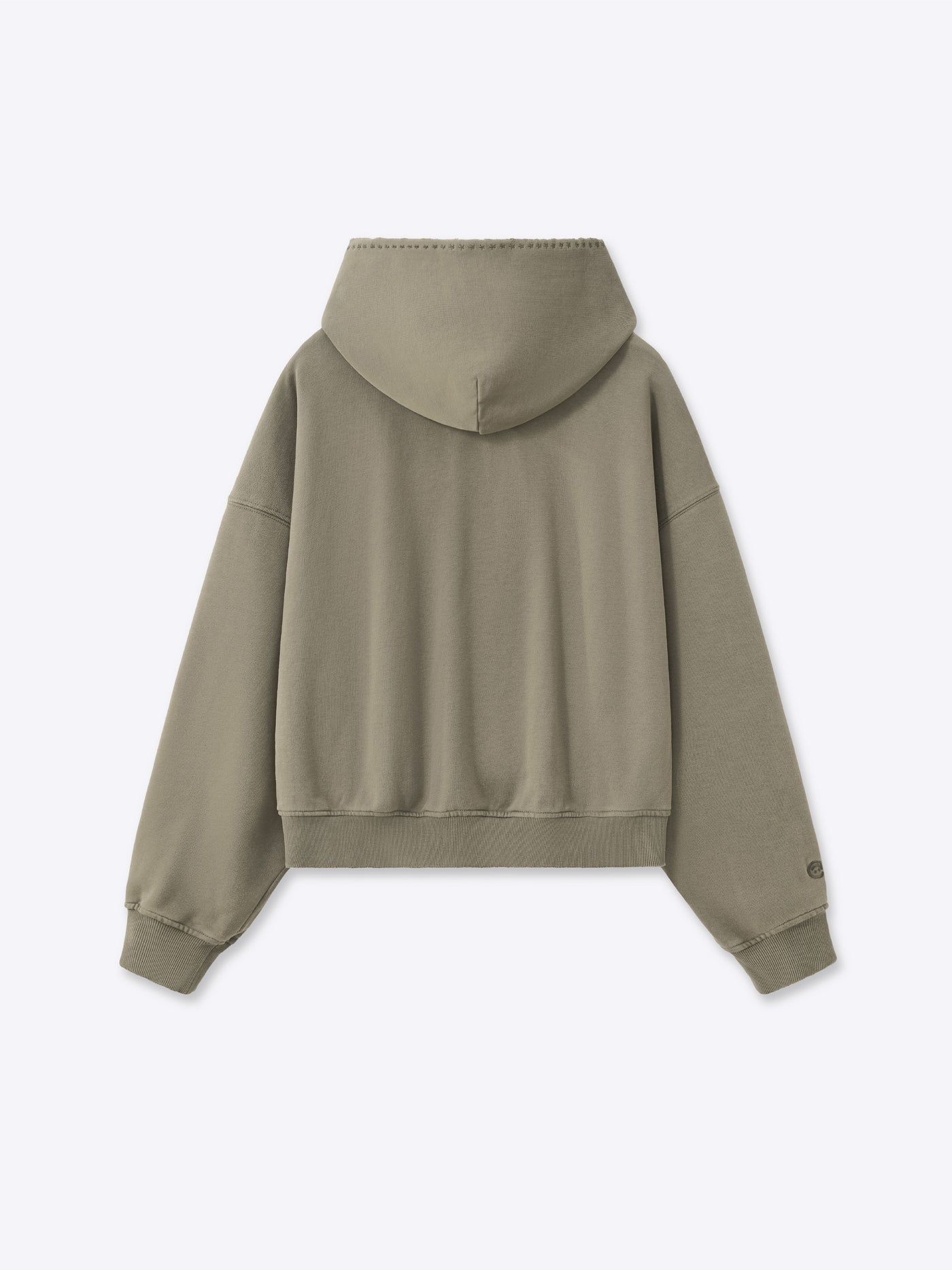 EMBROIDERED STARS HOODIE - FADED OLIVE