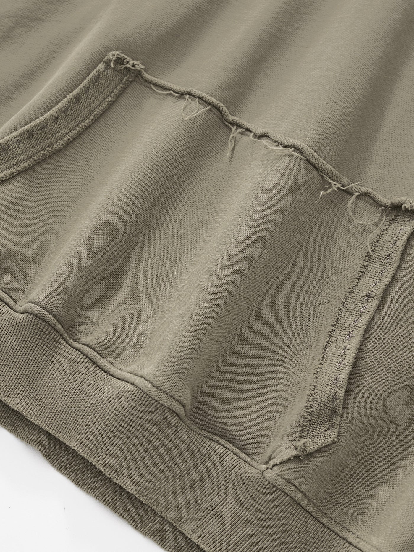 EMBROIDERED STARS HOODIE - FADED OLIVE