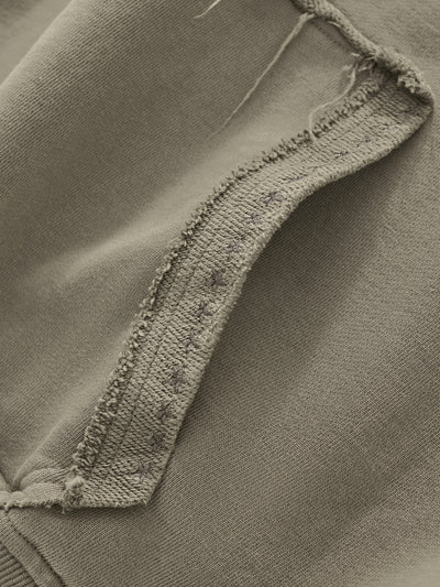 EMBROIDERED STARS HOODIE - FADED OLIVE