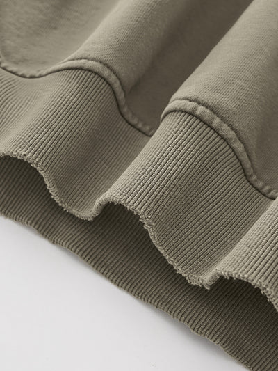 EMBROIDERED STARS HOODIE - FADED OLIVE