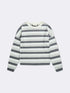 STRIPED LONG SLEEVE - LIGHT GREY
