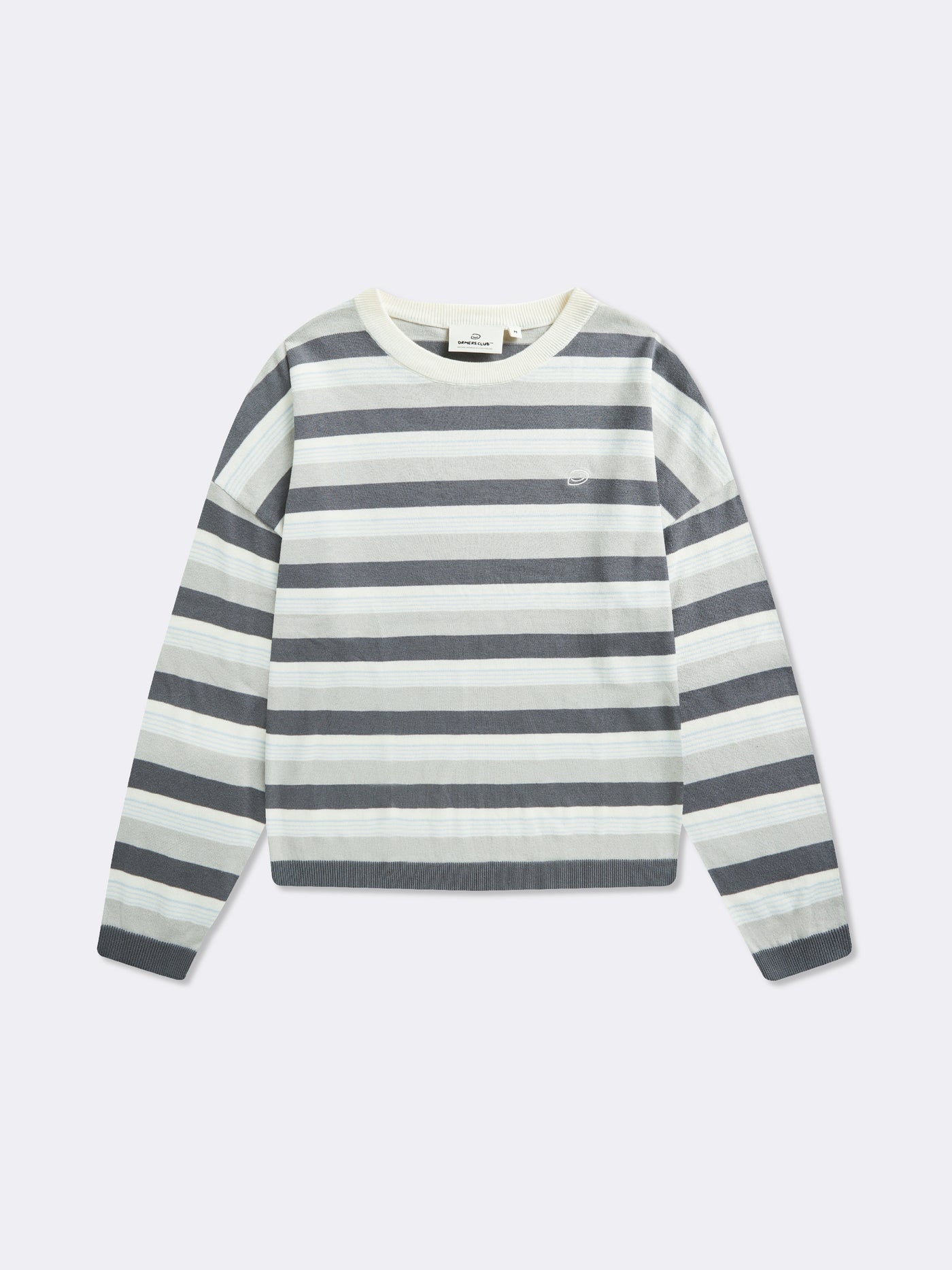 STRIPED LONG SLEEVE - LIGHT GREY