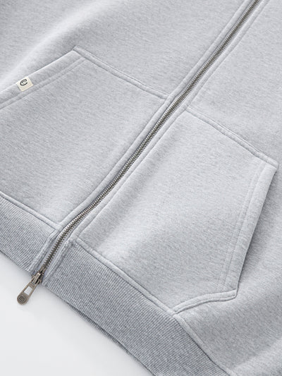 SIGNATURE BASIC DOUBLE ZIP - HEATHER GREY