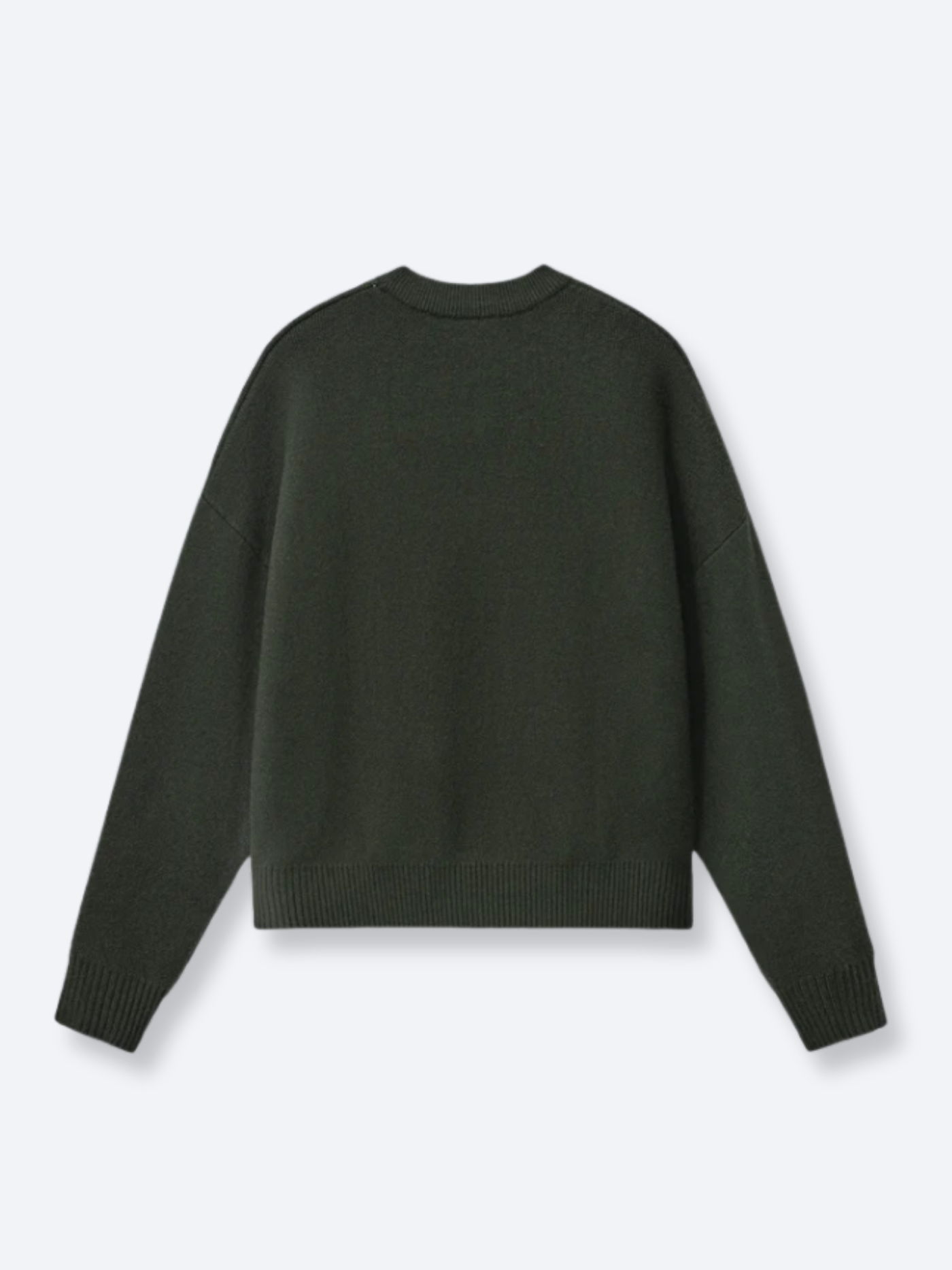 HEART KNIT SWEATER - DEEP OLIVE – DRMERS CLUB