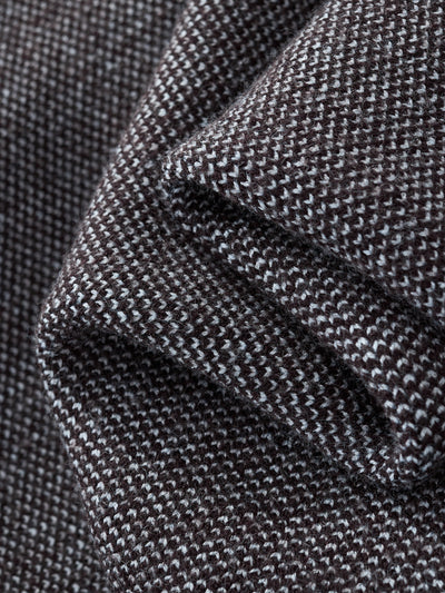 HEART KNIT SWEATER - DARK BROWN