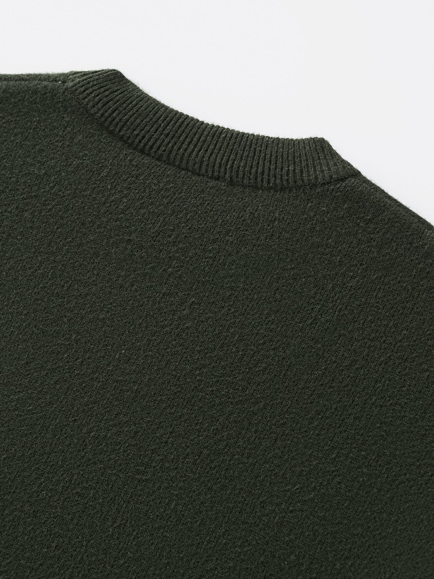 HEART KNIT SWEATER - DEEP OLIVE