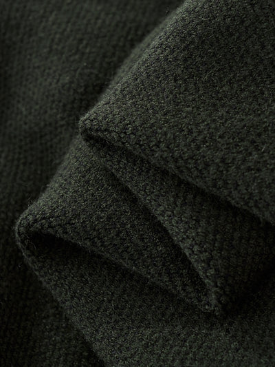 HEART KNIT SWEATER - DEEP OLIVE