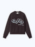 HEART KNIT SWEATER - DARK BROWN