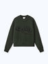 HEART KNIT SWEATER - DEEP OLIVE
