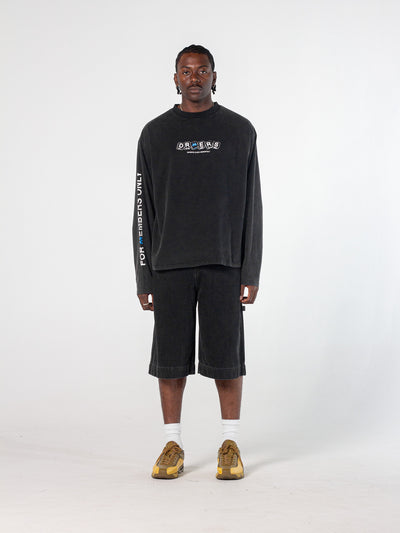 TAKE A CHANCE LONG SLEEVE TEE - BLACK