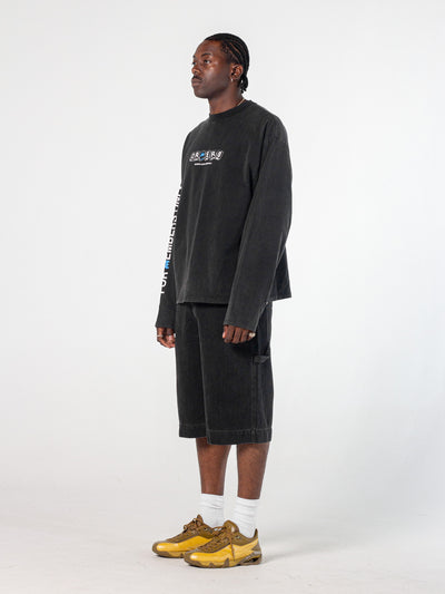 TAKE A CHANCE LONG SLEEVE TEE - BLACK