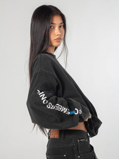TAKE A CHANCE LONG SLEEVE TEE - BLACK