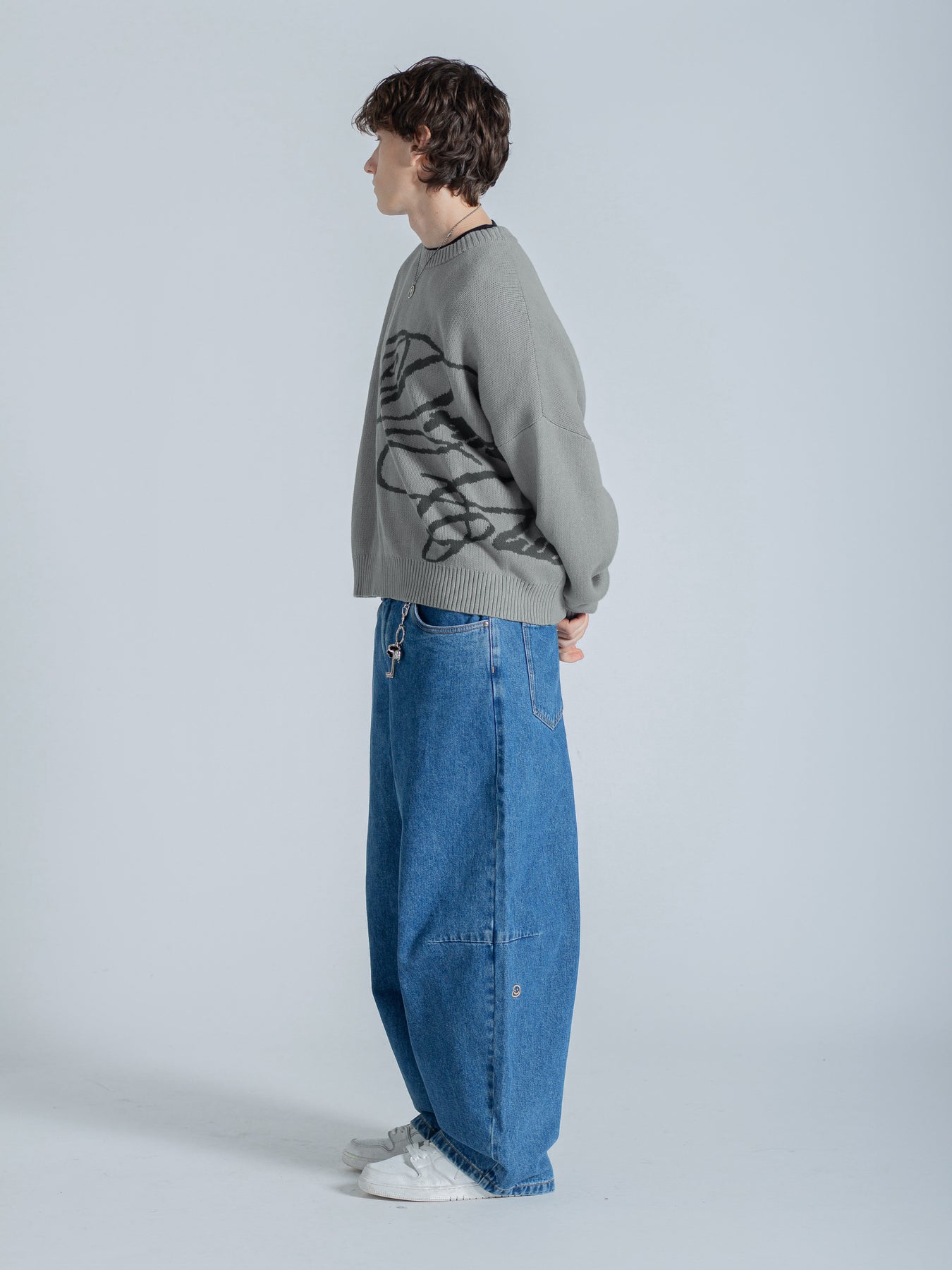 Essentials Cursive Knit CURSIVE TEXT KNIT - MUTED SAGE – DRMERS CLUB