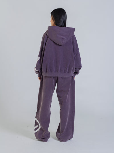 FLOATING LETTERS ZIP UP - MIDNIGHT LAVENDER