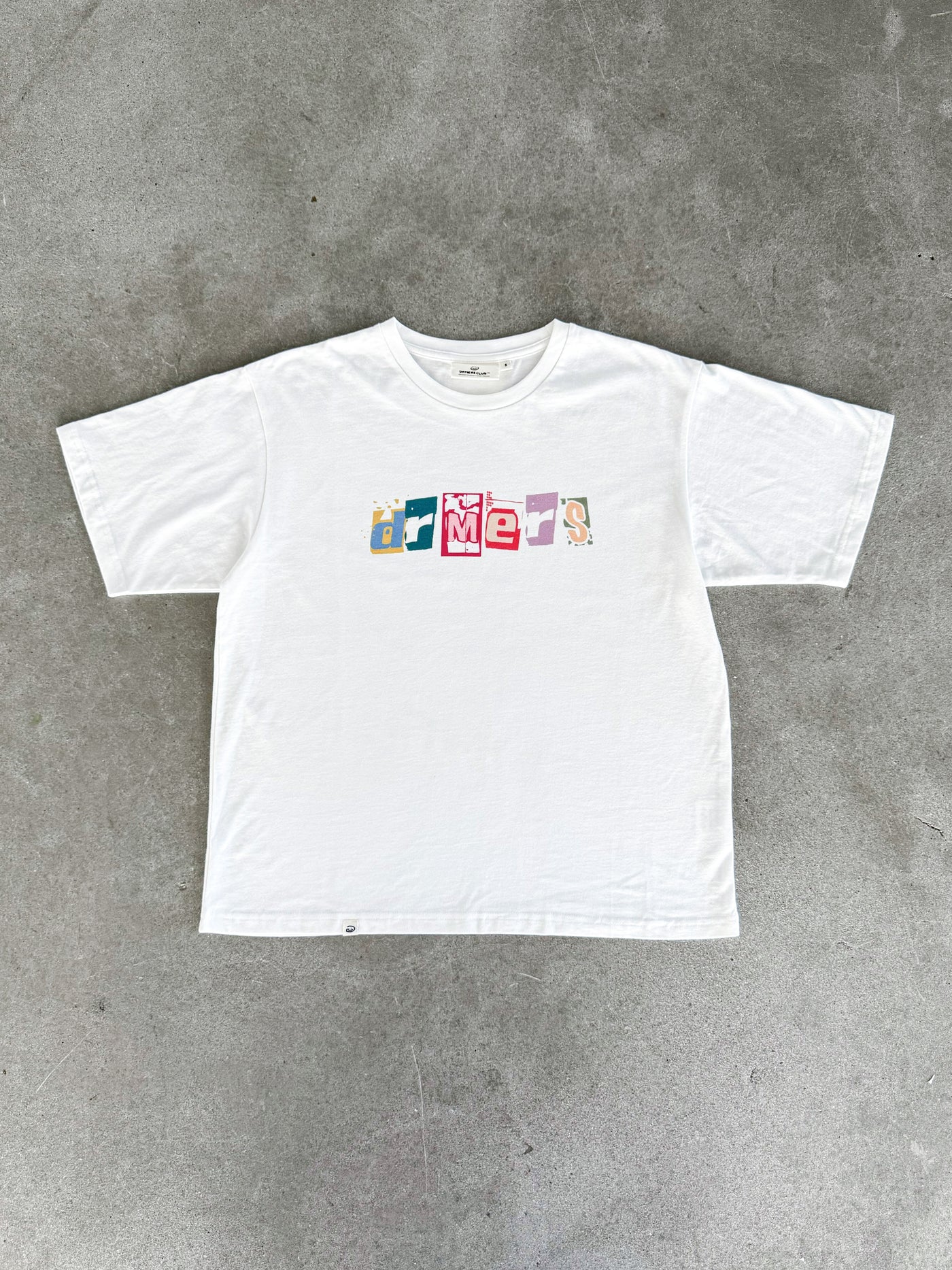 DISTORTED DRMERS TEE - WHITE