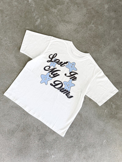 LOST IN MY DRMS TEE - WHITE