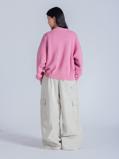 CURSIVE TEXT KNIT - HOT PINK – DRMERS CLUB