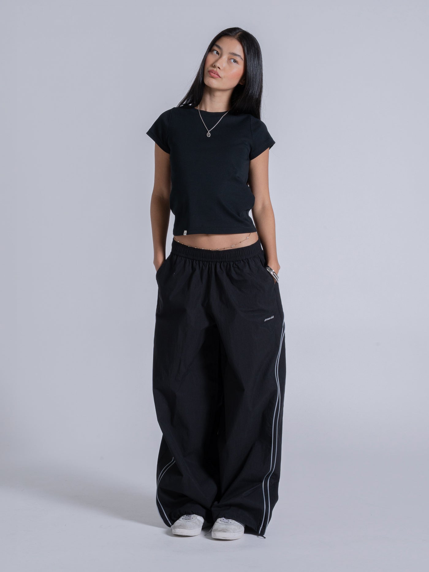 WAVY TRACK PANT - BLACK – DRMERS CLUB
