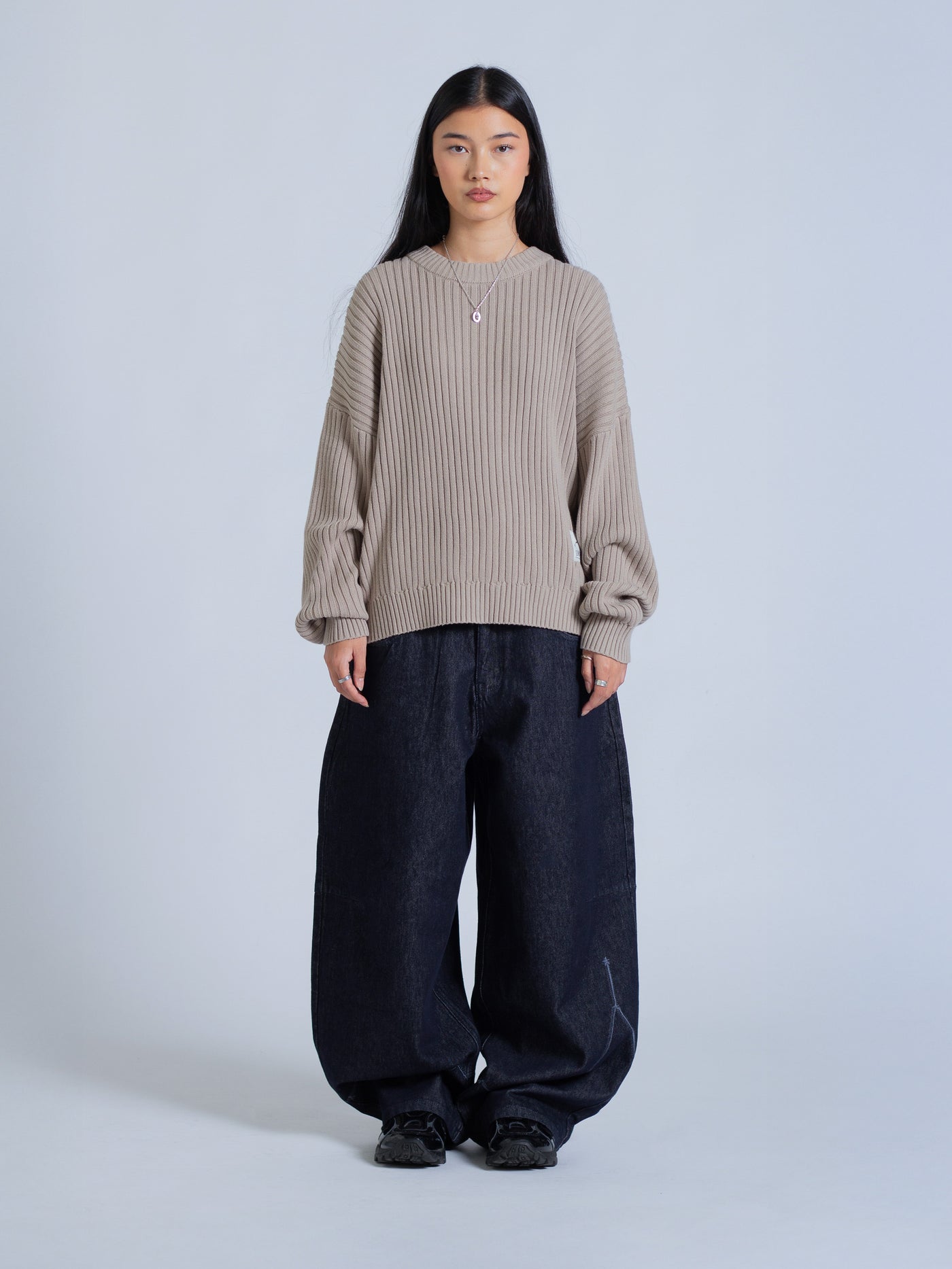 DRMERS RIBBED KNIT - BROWN