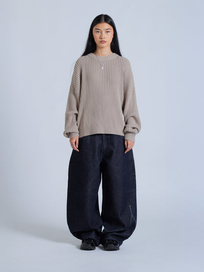 DRMERS RIBBED KNIT - BROWN