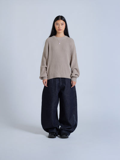 DRMERS RIBBED KNIT - BROWN