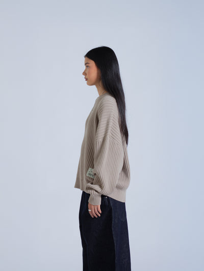 DRMERS RIBBED KNIT - BROWN
