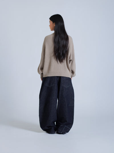 DRMERS RIBBED KNIT - BROWN
