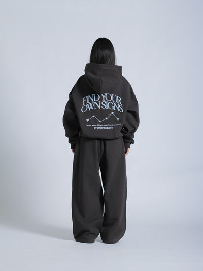 FIND YOUR OWN SIGNS HOODIE - FADED BLACK