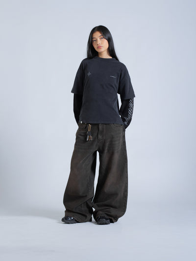 POLARIS LAYERED TEE - BLACK