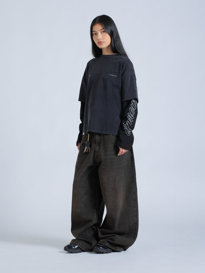 POLARIS LAYERED TEE - BLACK