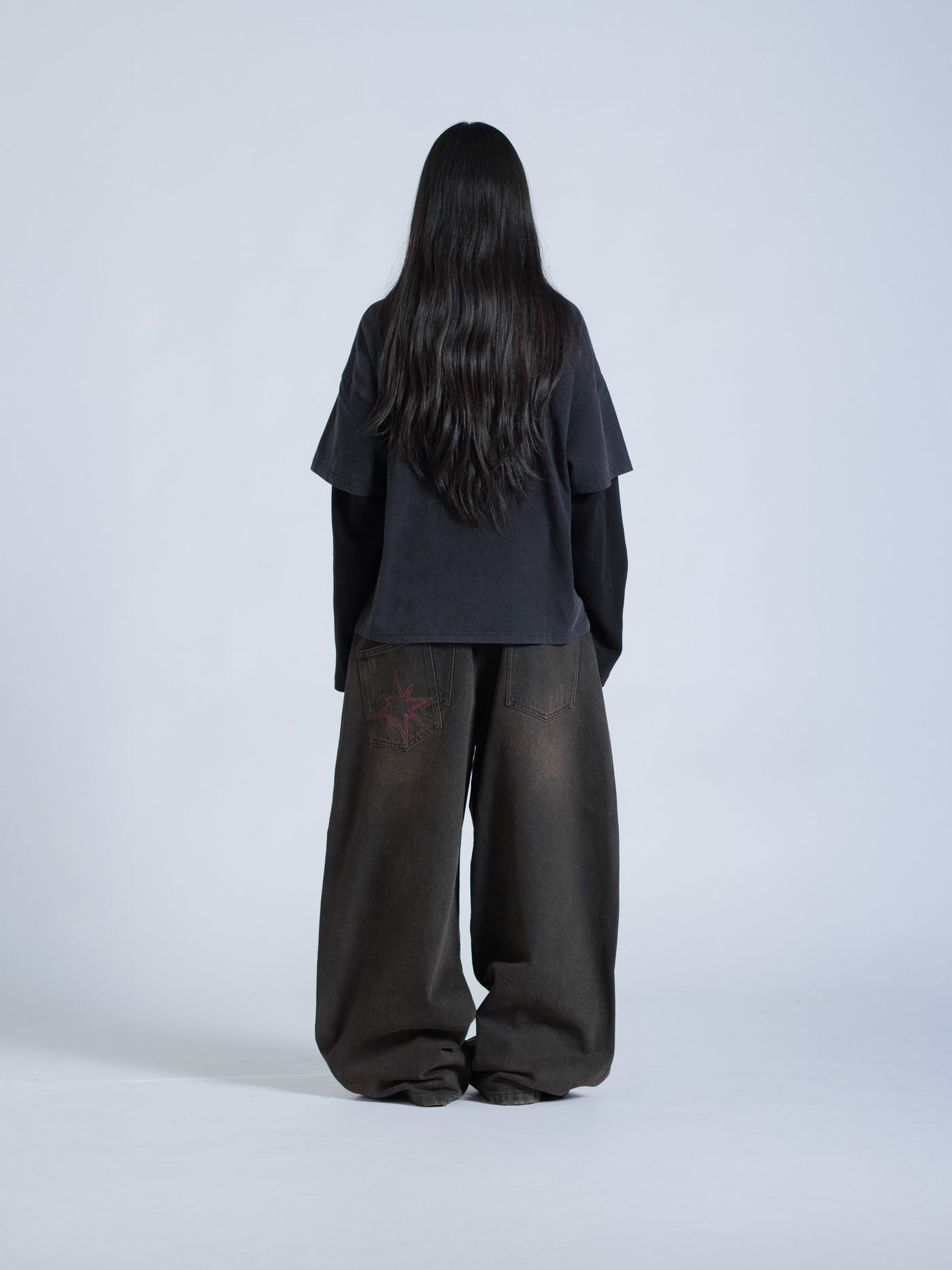 POLARIS LAYERED TEE - BLACK