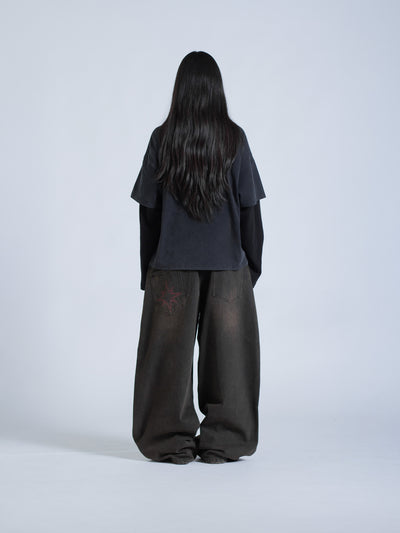 POLARIS LAYERED TEE - BLACK